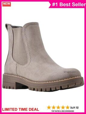 Chelsea Ankle Boots Textile Elastic Stretch Lug Sole Cushioned Insole